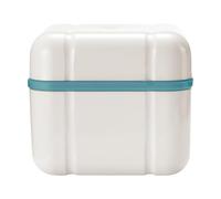 Curaprox BDC 111 Cleaning Box, Mint, Made in Switzerland | For Dentures & Retainers , Built-in Drain for Gentle Cleaning of Dental Appliances