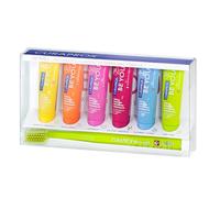 Curaprox Be You Six-Taste-Pack - Mini Travel Size Toothpaste and Toothbrush Kit.