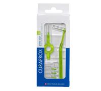 Curaprox CPS 011 Prime Start Interdental Brush Set | Starter Set with 5 Brushes |2 Different Holders | Green | 1.1 mm Diameter | 5 mm Effectiveness |