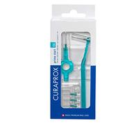 Curaprox CPS 06 Prime Start Interdental Brush Kit, Turquoise - 5 x 0.6mm - 2.2mm Interdental Brushes + 2 Interdental Toothbrush Holders