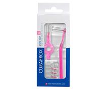 Curaprox CPS 08 Prime Start Interdental Brush Kit, Pink - 5 x 0.8mm - 3.22mm Interdental Brushes + 2 Interdental Toothbrush Holders