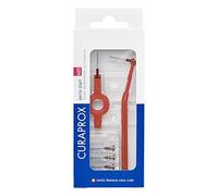 Curaprox CPS 405 Perio Start with CPS 405 + UHS 409 and UHS 470, Pink | Interdental Brush Set , For Larger Gaps & Gum Care , 5 Brushes & Double Holder for Flexible Cleaning , Made in Switzerland