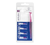 Curaprox CPS 406 Perio Plus 5 CPS 406 + UHS 451 Halter, Fuchsia | Interdental Brush Set , For Larger Spaces & Sensitive Gums , 5 Brushes & Angled Holder , Developed in Switzerland