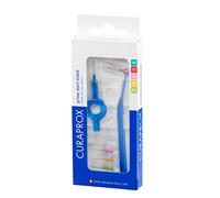 Curaprox Interdental Brushes CPS Prime Plus Mix-Set |0.6-1.1 mm Diameter | 2.2-5 mm Effectiveness | Set with 5 Interdental Brushes and Holder UHS 451 | Made in Switzerland