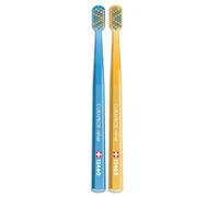 Curaprox CS 12460 Velvet Edition Duo, Blue/Yellow, Made in Switzerland | Toothbrushing for Sensitive Teeth and Gums , Gentle Cleaning , 2-Pack