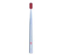 Curaprox CS 3960 Super Soft Toothbrush - Adult Oral Care | Super Soft Bristles for Gentle Cleaning | Light Blue-Red, Single Pack | Made in Switzerland