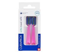 Curaprox CS 5460 Ortho Travel Refill, 2-Pack, Pink, Made in Switzerland