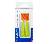 Curaprox CS 5460, Refill for Travel Toothbrush Travel-Set, Green-Orange, 2 Pieces