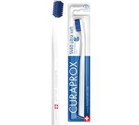 Curaprox CS 5460 Ultra-Soft Toothbrush - Adult Tooth and Gum Care | Super Soft Curen® Bristles for Gentle Cleaning | White-Blue, Single Pack | Made in Switzerland