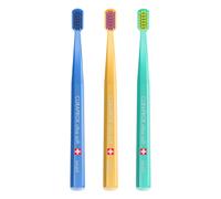Curaprox CS Smart Toothbrush - Compact Brush Head for Children and Adults | Ultra-Gentle Cleaning | 3-Pieces | Mixed Colours | Made in Switzerland