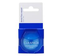 Curaprox Dental Floss DF 834, Dental Floss Waxed, Curen Microfibre, Waxed with Mint Floss for Narrow Spaces, White, 50 m