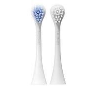 Curaprox Hydrosonic Pro, 2-Pack, White/Light Blue, Made in Switzerland | For Gentle Gum Care & Daily Cleaning , Sonic Toothbrush Replacement Heads