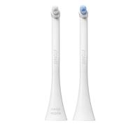 Curaprox Hydrosonic Pro, 2-Pack, White/Light Blue, Made in Switzerland | For Precision Cleaning of Braces, Implants & Gum Line , Sonic Toothbrush Replacement Heads