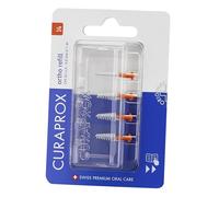 Curaprox Interdental Brush Refill Ortho - Size 14 for Braces & Orthodontic Care | Ultra-Fine Filaments for Gentle Cleaning | Orange | 4-Pieces | Designed in Switzerland