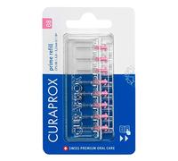 Curaprox Interdental Brushes CPS 08 Prime Refill, Pack of 8, Pink, 0.8 mm Diameter, 3.2 mm Effectiveness, Refill Pack, Without Holder