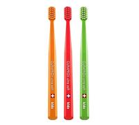 Curaprox Kids Toothbrush, Orange/Red/Green, Made in Switzerland