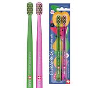Curaprox Manual Toothbrush - Adult Gum & Enamel Care | Summer Design by Giacomo Bagnara | Limited Edition Duo Pack