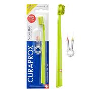 Curaprox, Super Duo Pack - CS 5460 Ultra Soft Toothbrush + Free Interdental Brushes & Duo Holder | Gentle Gum Care & 100% Tooth Surface Cleaning | Swiss Premium Oral Care