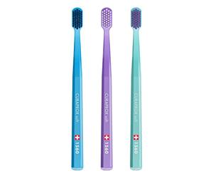 Curaprox Swiss 1560 Soft Toothbrush 0.15mm Assorted Colors (3 Pack)