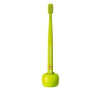 Curaprox Toothbrush Holder - Ceramic Stand for Manual & Electric Toothbrushes | Green, Single Pack | Designed in Switzerland