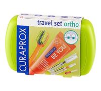 Curaprox Travel Set Ortho Green, Toothbrush, interdental Brush, Toothpaste 10ml, Travel Box