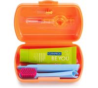 Curaprox Travel Oral Care Kit Orange CS 5460 Toothbrush Toothpaste Interdental