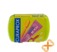 CURAPROX TRAVEL SET Green Toothbrush Toothpaste Interdental Brush Mint