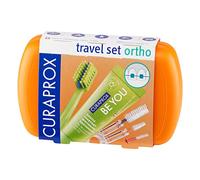 Curaprox Travel Set Ortho Orange, Toothbrush, interdental Brush, Toothpaste 10ml