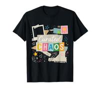 Curated Chaos Mixed Media Scrapbook Aesthetic Collage Design T-Shirt