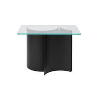 Curated Side Table Black Powder Coated Steel/Glass