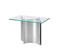 Curated Side Table Brushed Stainless Steel/ Glass