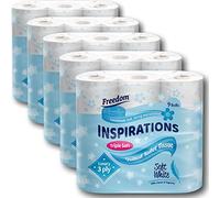 Curateduk Freedom Inspirations White 3Ply Quilted Toilet Tissue Pack Of 45 Rolls (Soft White)