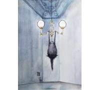 Curating Cambridge, Ronald Searle, He's very highly strung, Single Blank Greeting Card (17 x 12cm)