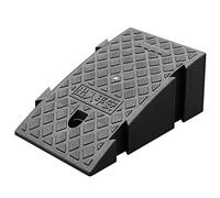 Curb Ramp,Lightweight Kerb Ramps, Threshold Ramp Portable 16cm/6.2" - 19cm/7.4" High Driveway Curb Ramps, Driveway Ramp Plastic Wheelchair Ramp for Driveway (Color : Svart, Size : H:16cm/6.3")