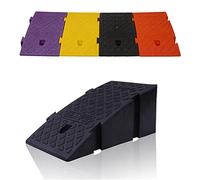 Curb Ramp,PVC Plastic Kerb Ramps,Threshold Bridge Tread Ramp 16-20cm Height For Garage,Sidewalk,Truck,Scooter,Bike,Motorcycle,Wheelchair Mobility(Color:Black,Size:45x25x19cm)