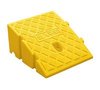 Curb Ramp Rubber Kerb Ramp Portable Heavy Duty Plastic Threshold Ramp Door Step Ramps Extra Long Driveway Curb Ramps for Garage Wheelchair Sidewalk Car Bike,9.8*10.6*5.1in,yellow