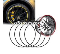 Curb Rash Rim Protector - Universal(15-22inch), 10 Color Options, 4PCS Alloy Wheel Rim Protector Strips, Anti-Scratch, Stable, Pasting(Easy Install/Resilient),20in,Black