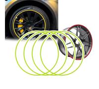 Curb Rash Rim Protector - Universal(15-22inch), 10 Color Options, 4PCS Alloy Wheel Rim Protector Strips, Anti-Scratch, Stable, Pasting(Easy Install/Resilient),19in,Green