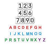 Curb Stencil Kit Letters Numbers Templates Reusable Art Craft Paint On Wood Fabric Rock Chalkboard Signage Letter Painting Stencils for Painting On Wood and Number Stencils Set