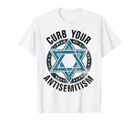 Curb Your Antisemitism Distressed Star Of David T-Shirt