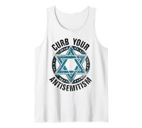 Curb Your Antisemitism Distressed Star of David Tank Top