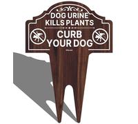 Curb Your Dog Urine Kills Plants Sign No Peeing Garden Keep Off Grass My Lawn Plaque With Stake Stand 14" x 10" Rust Free Aluminum UV Protected Easy Mounting Outdoor Use