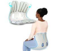 curble Grand Ergonomic Back Support Chair, Lumbar Support for Back Posture Corrector and Back Pain Relief, Portable and Perfect for Office Chair and Work from Home (Grey), W16.5 x D12.7 x H13.6 inch