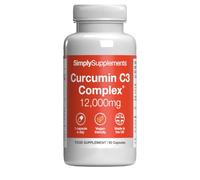 Curcumin C3 Complex 12,000mg with Bioperine & Vitamin C | 190mg Curcuminoids | High-Strength Turmeric Extract | Vegan & Vegetarian Friendly | 90 Capsules | UK-Made, GMP Certified