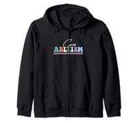 Cure Ableism, disability rights, Ableism, Hidden illness Zip Hoodie
