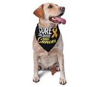 Cure Childhood Cancer Awareness Dog Bandanas Pet Scarf Triangle Bib Boy Girl Adjustable Kerchief Accessories for Small Medium Large Puppy