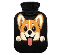 Cure Dogs Black tag3 Hot Water Bottle with Cover for Pain Relief tag1 for tag2, 2L