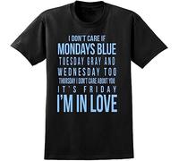 Cure Friday I'm in Love Lyrics T-Shirt - Music Song Fan Festival Glasto Tee Black