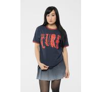 Cure Logo Ringer T-Shirt in Navy | Size: XL Cure Navy XL