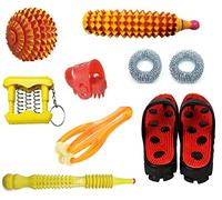 Cure18 Acupressure Spring-Slippers with Manual Massage Products Combo for Complete Body Blood Circulation ( Size-7 , Multicolour)
